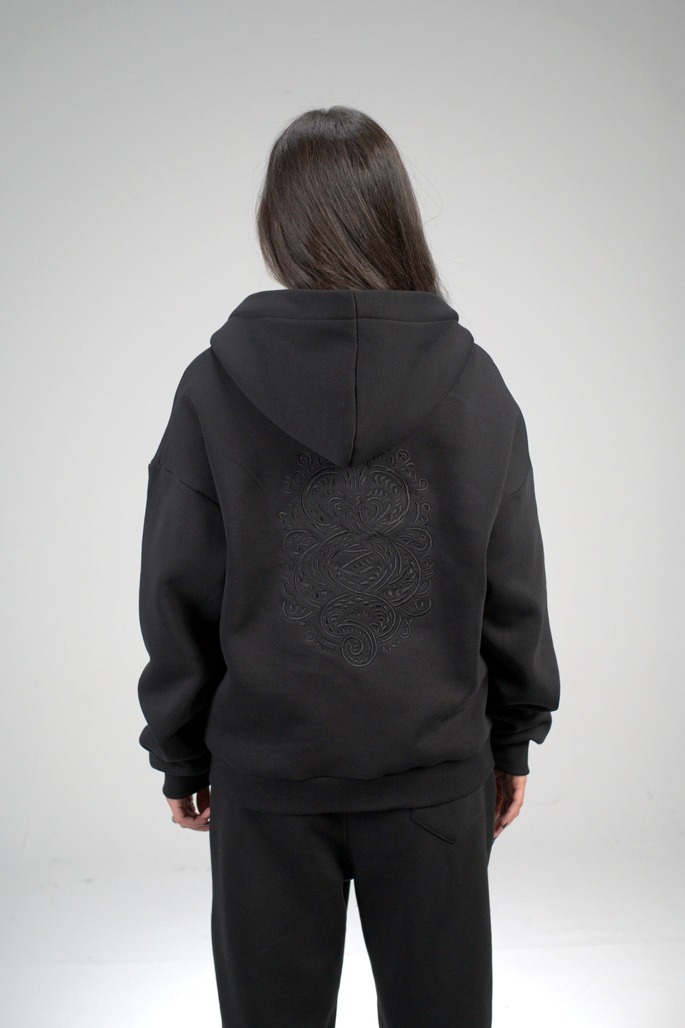 Black Boxy Embroidered Set