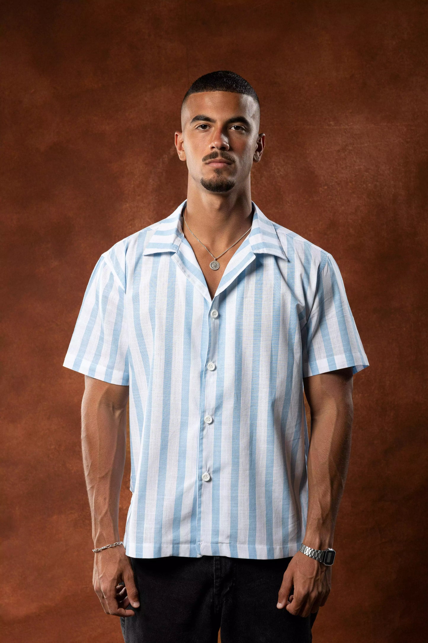 Summer blue stripped shirt