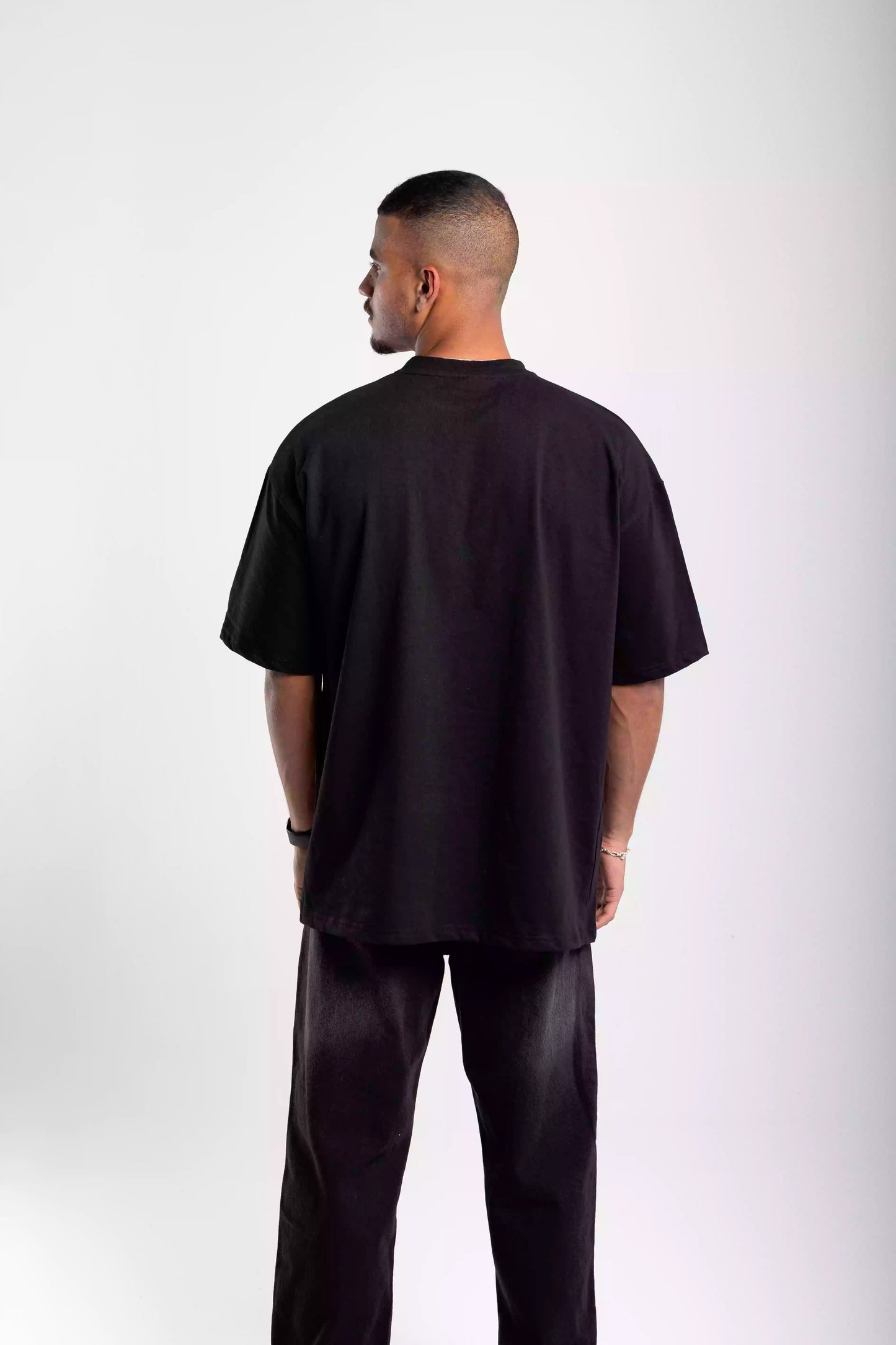 Black wide leg jeans unisex