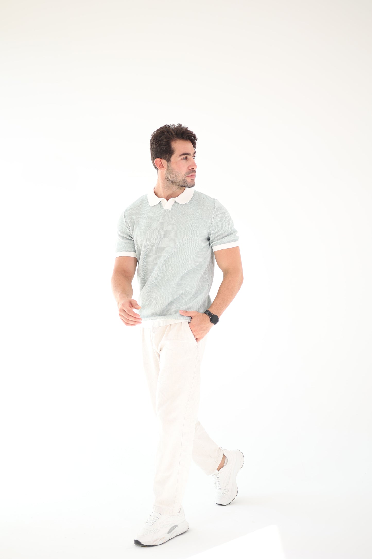 Cool Mint Knitted Polo