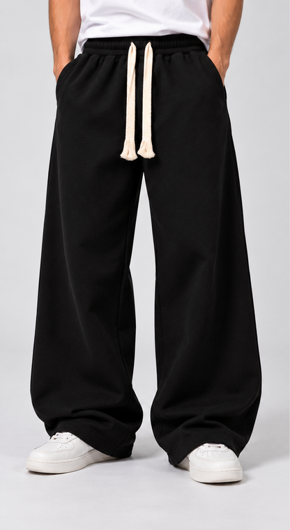 Dragon wide leg Sweatpants – Black