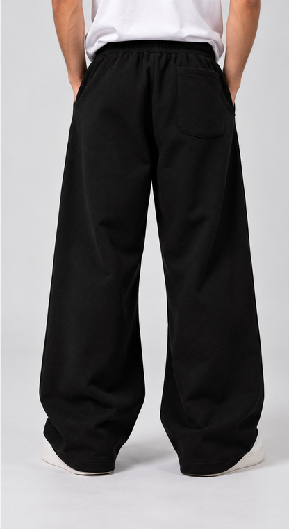 Dragon wide leg Sweatpants – Black