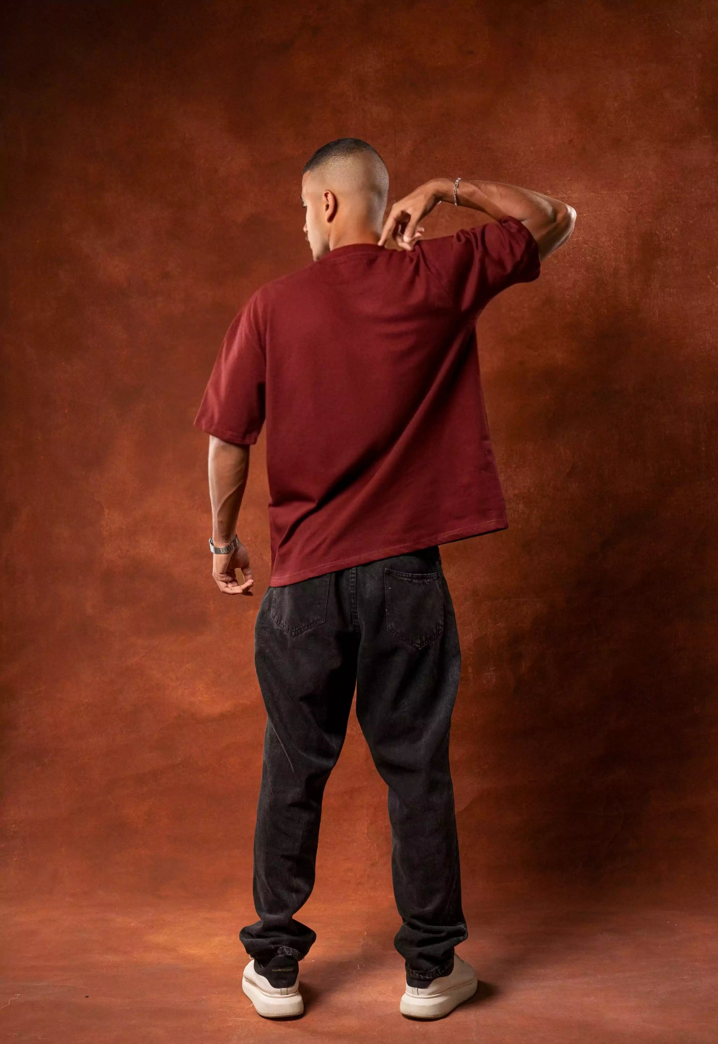 Plain Maroon oversized T-shirt