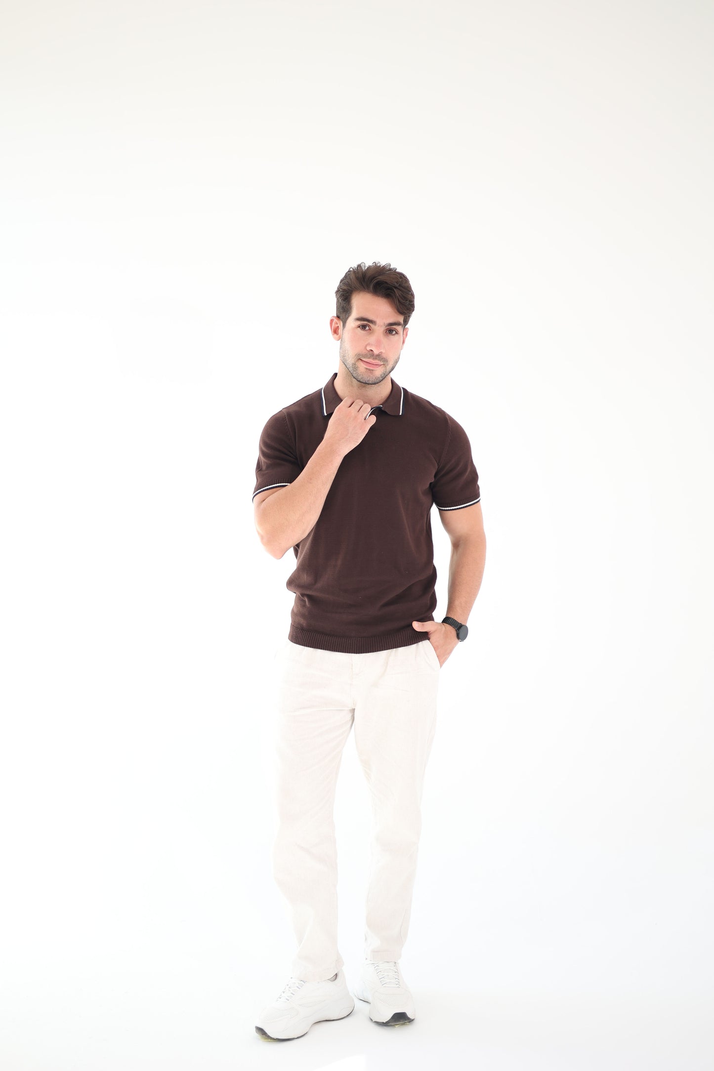 Espresso Contrast Trim Polo