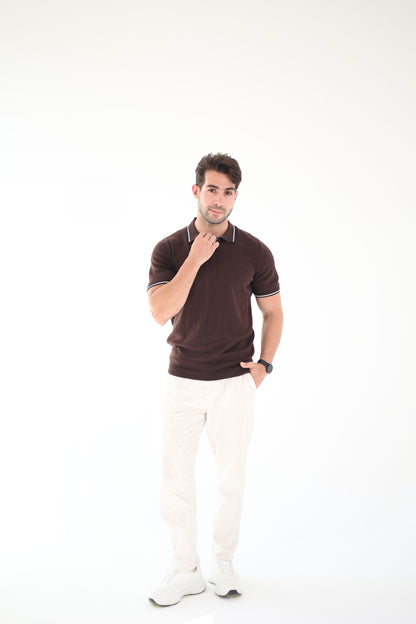 Espresso Contrast Trim Polo