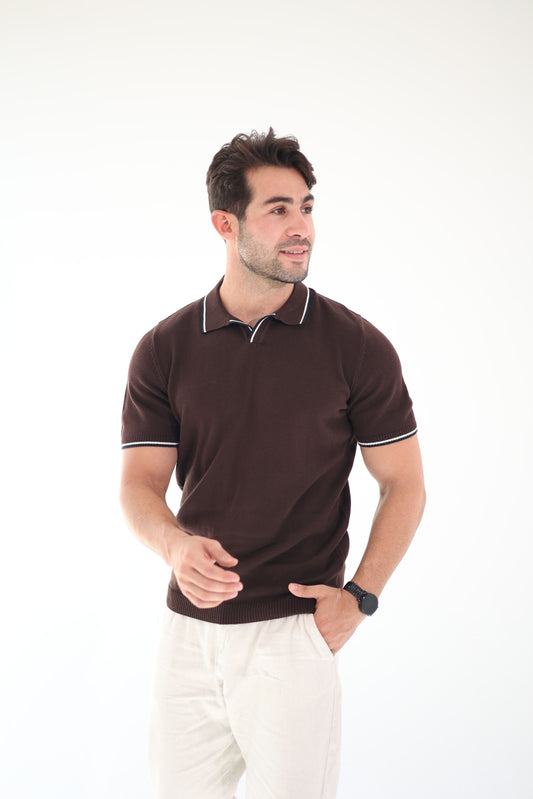 Espresso Contrast Trim Polo