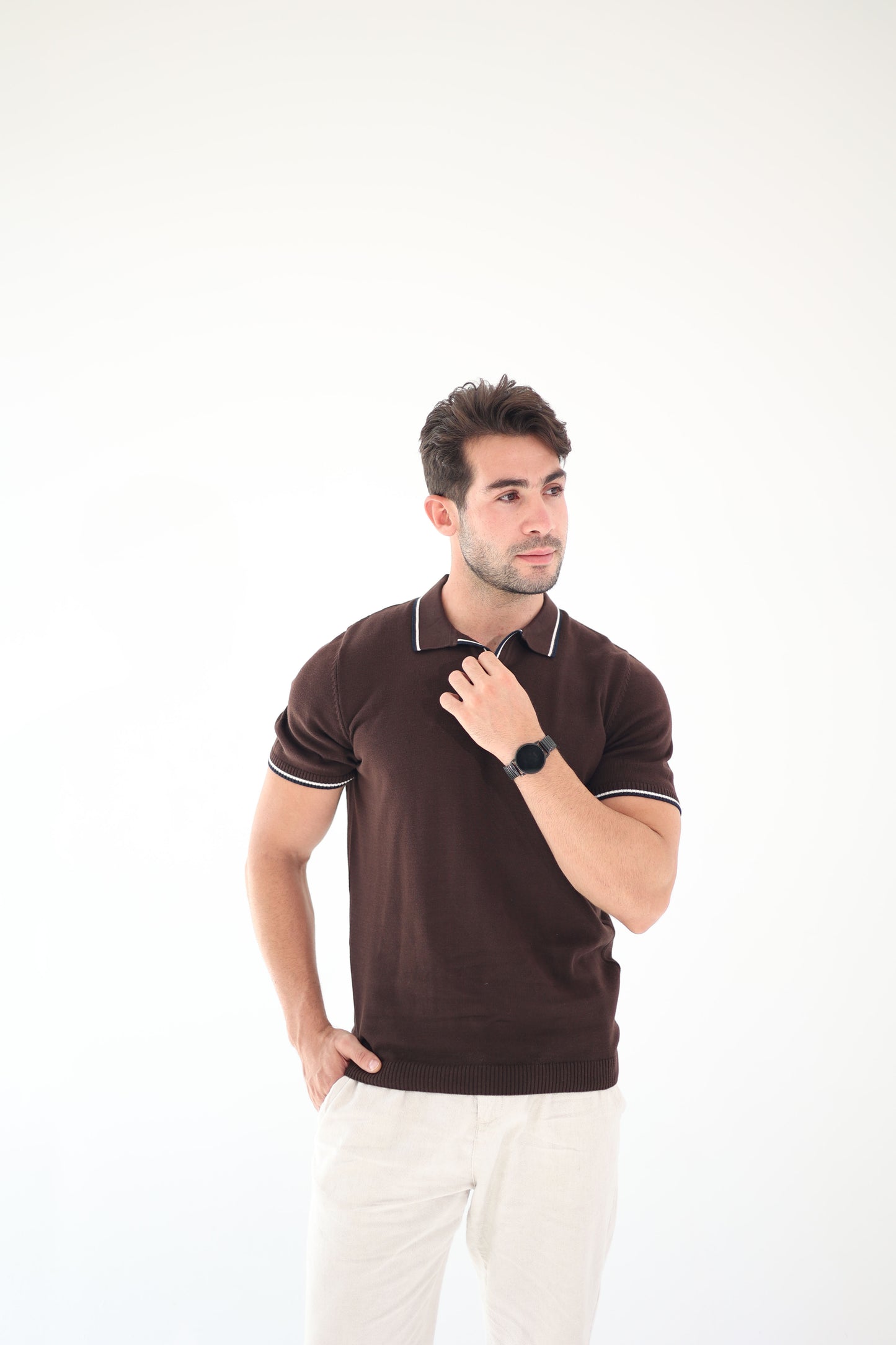 Espresso Contrast Trim Polo