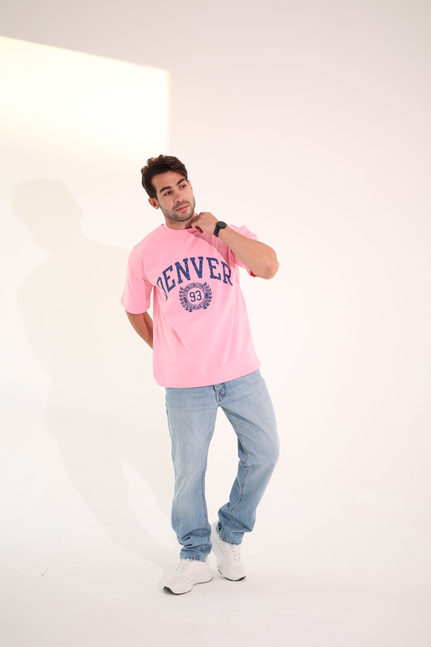 Printed Pink oversized T-shirt