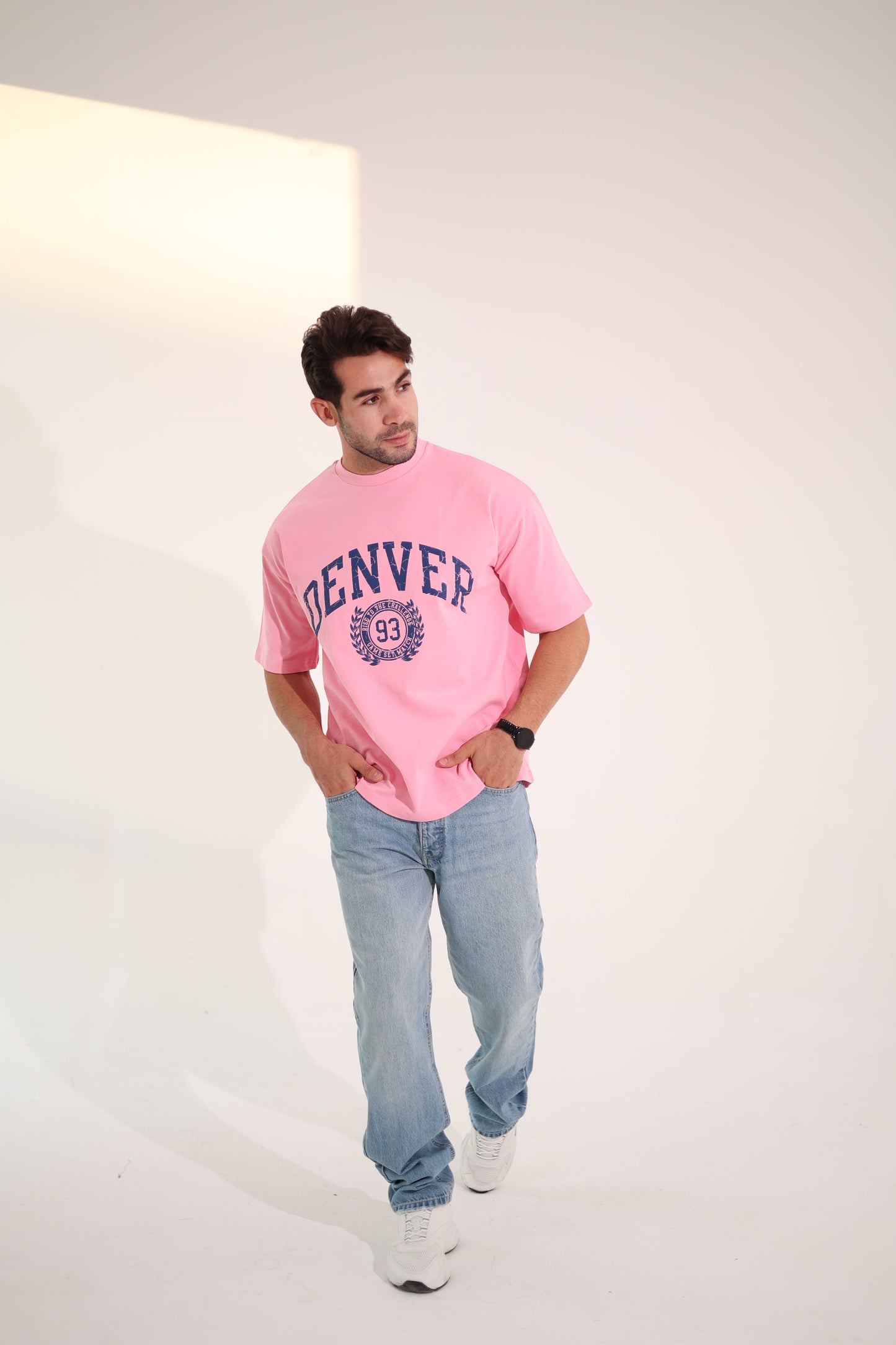 Printed Pink oversized T-shirt
