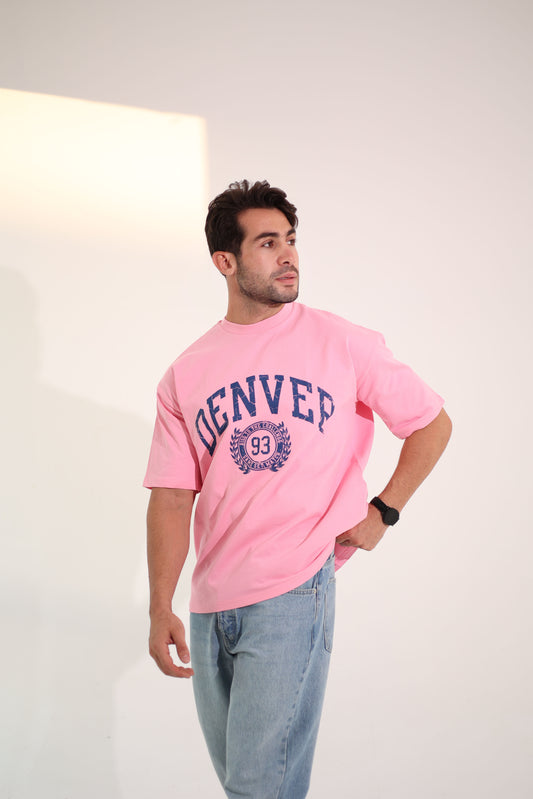 Printed Pink oversized T-shirt
