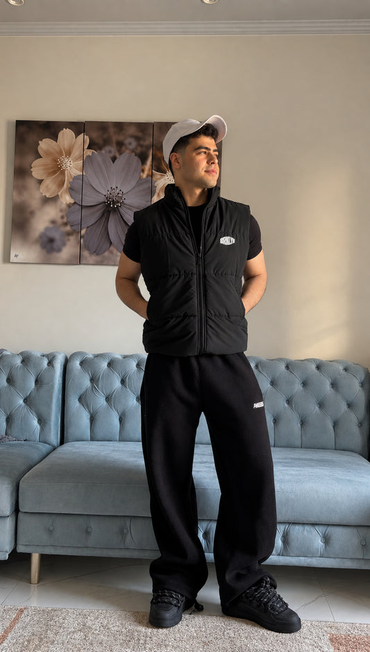 Brooklyn Essential Black Puffer Vest