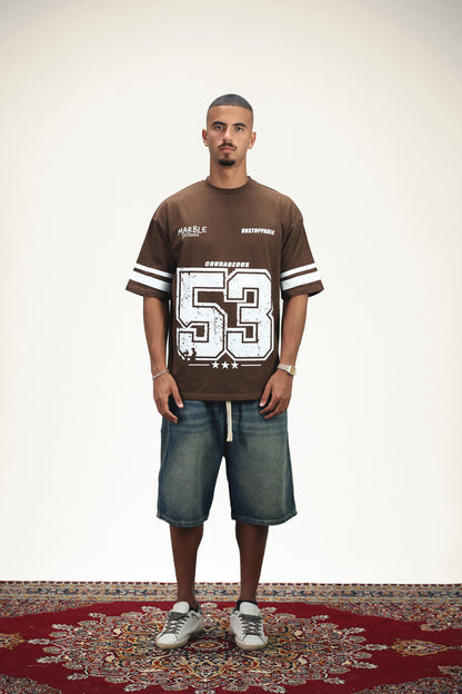 Vintage '53 Graphic Oversized Tee - Brown