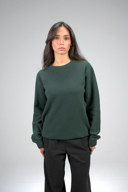 knitted Dark green sweater