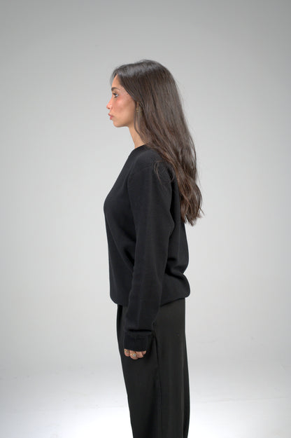 knitted Black sweater