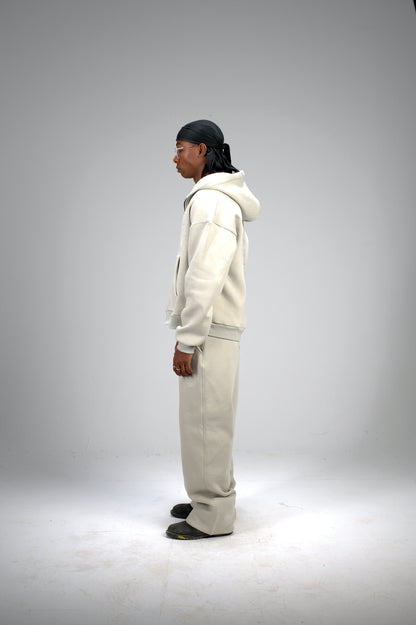 Silver Boxy Embroidered Set