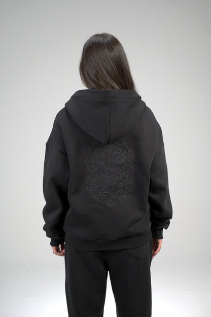 Black Boxy Embroidered Set