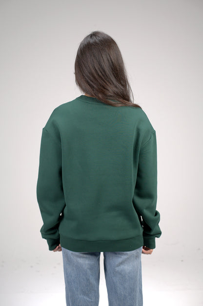 Dark Green “ARIZONA” Printed Oversized Sweatshirt