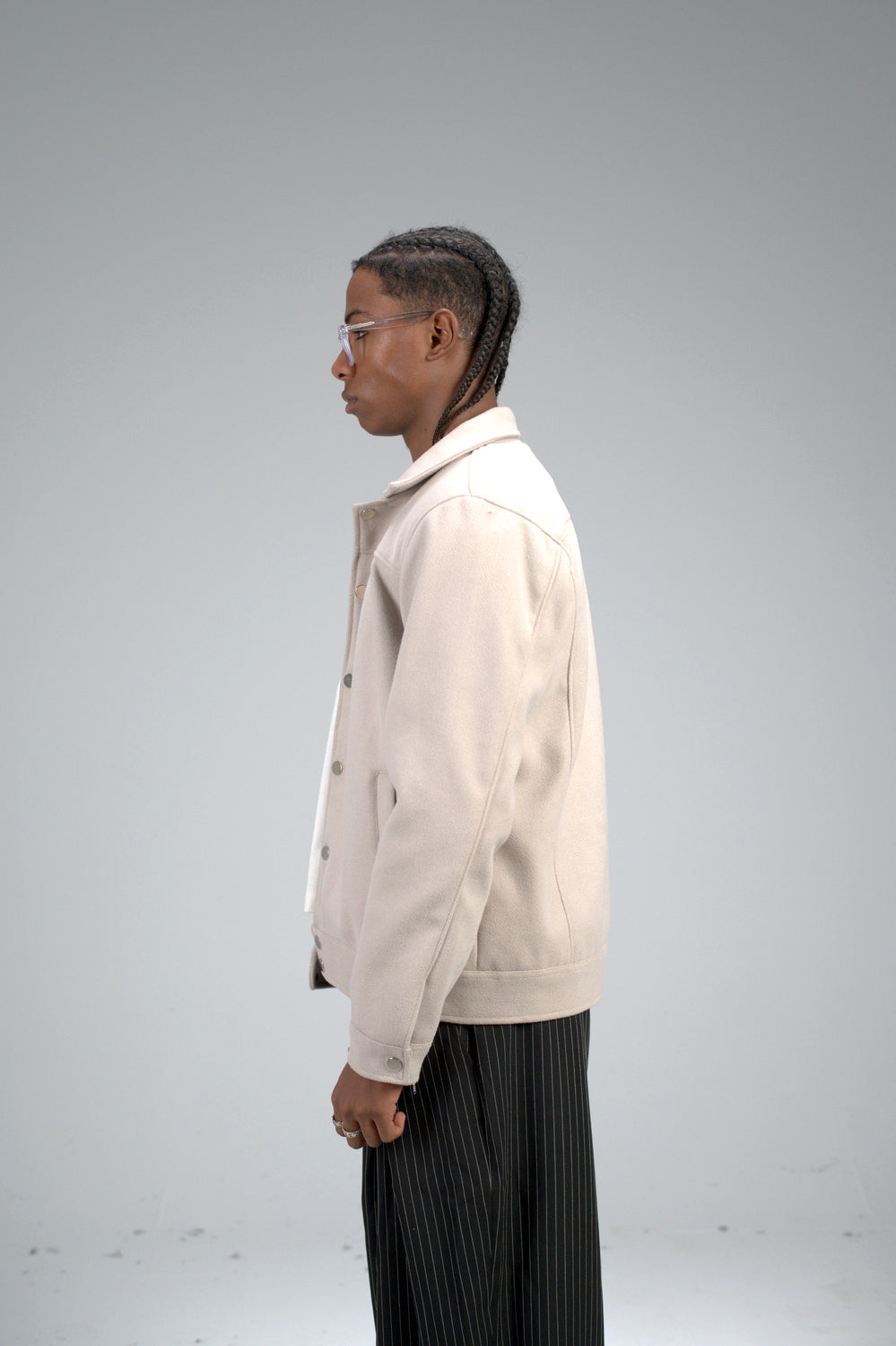 Beige Classic Street Jacket