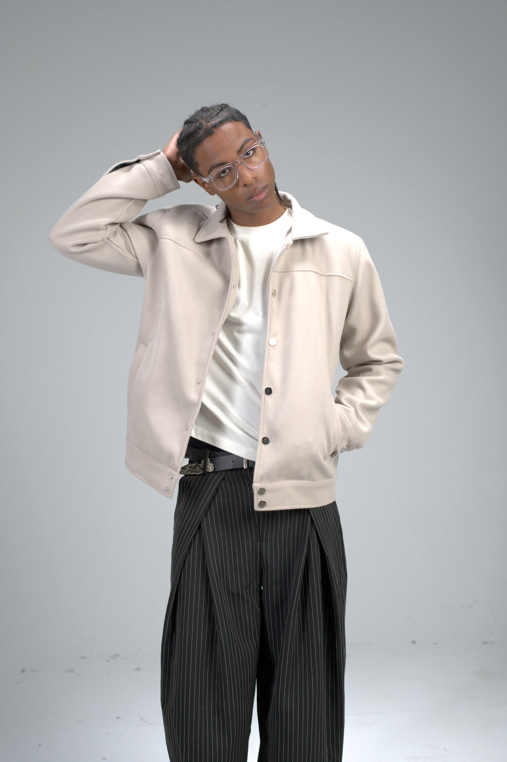 Beige Classic Street Jacket