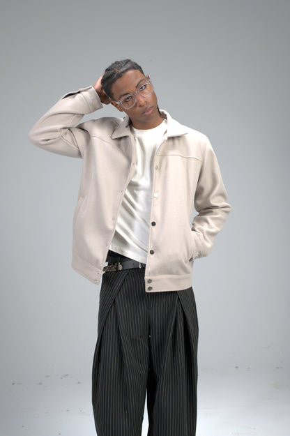 Beige Classic Street Jacket