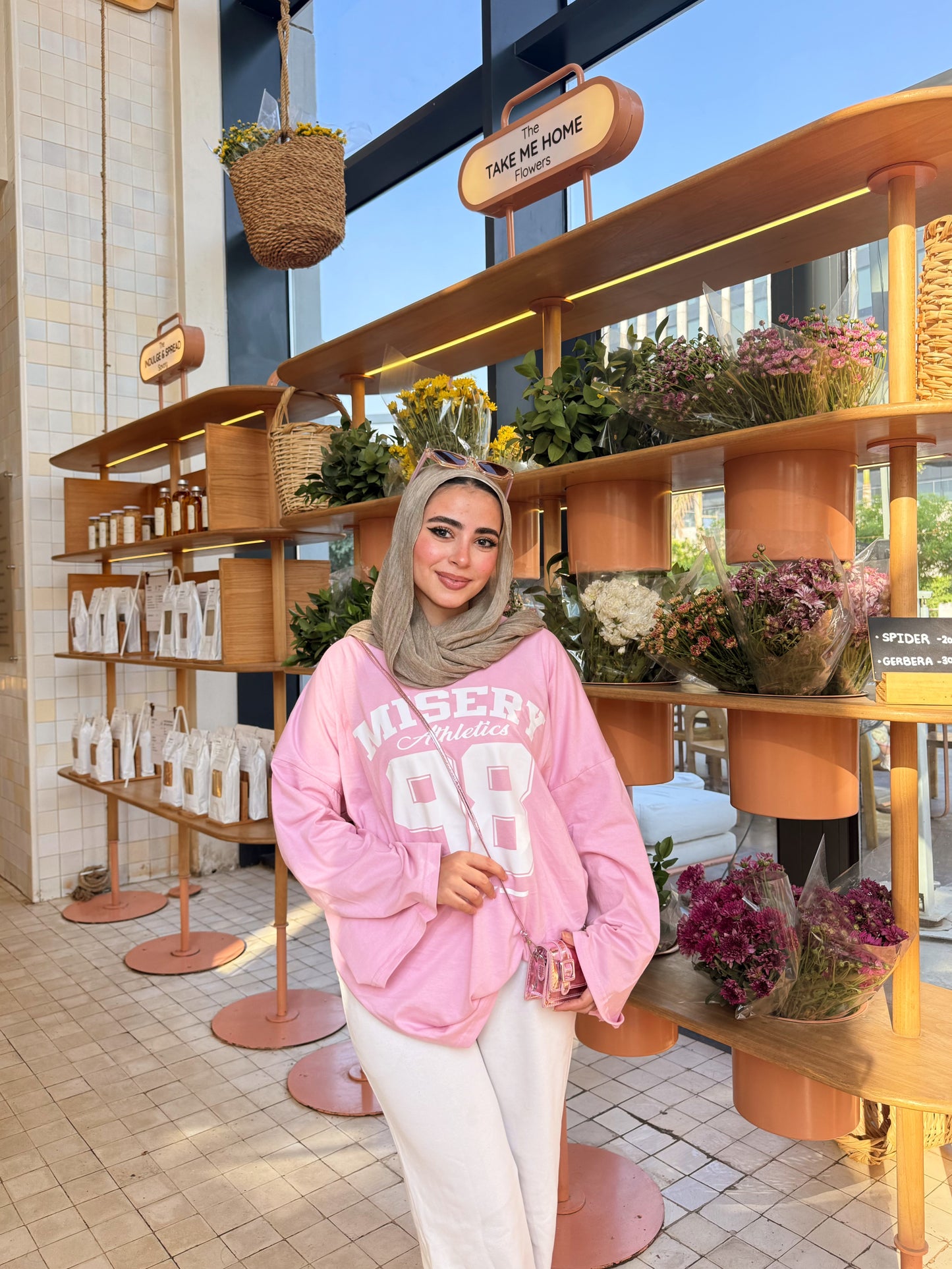 The Misery Athletics Oversized Pink Long Sleeve T-Shirt