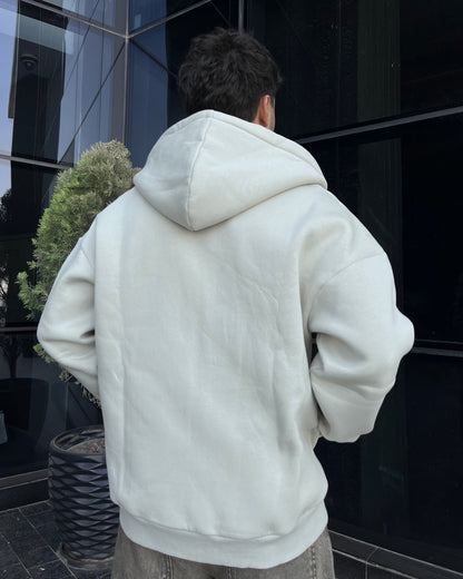 Silver Oversized zip up hoodie