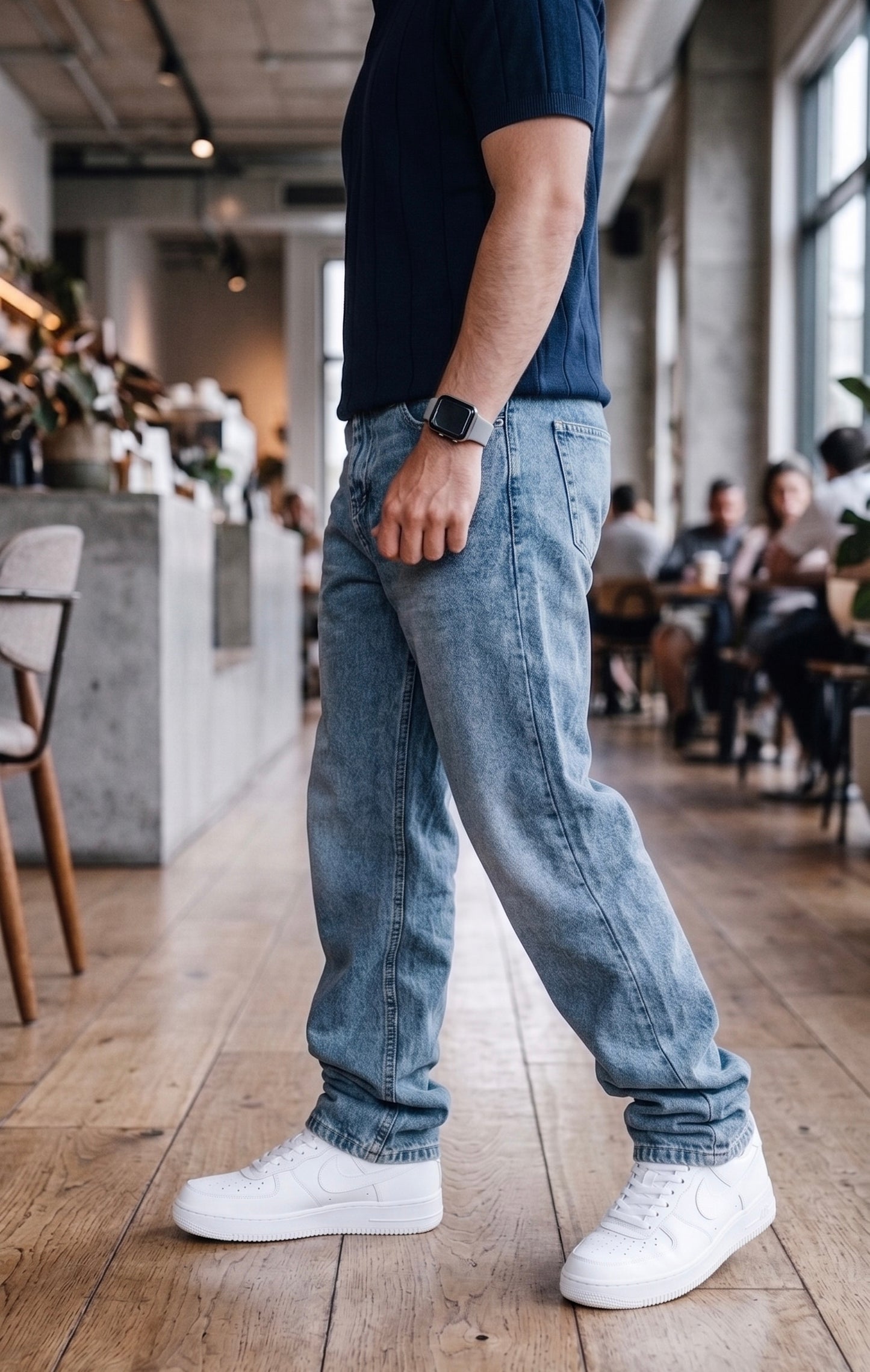 Baggy Denim Jeans - Ice Blue