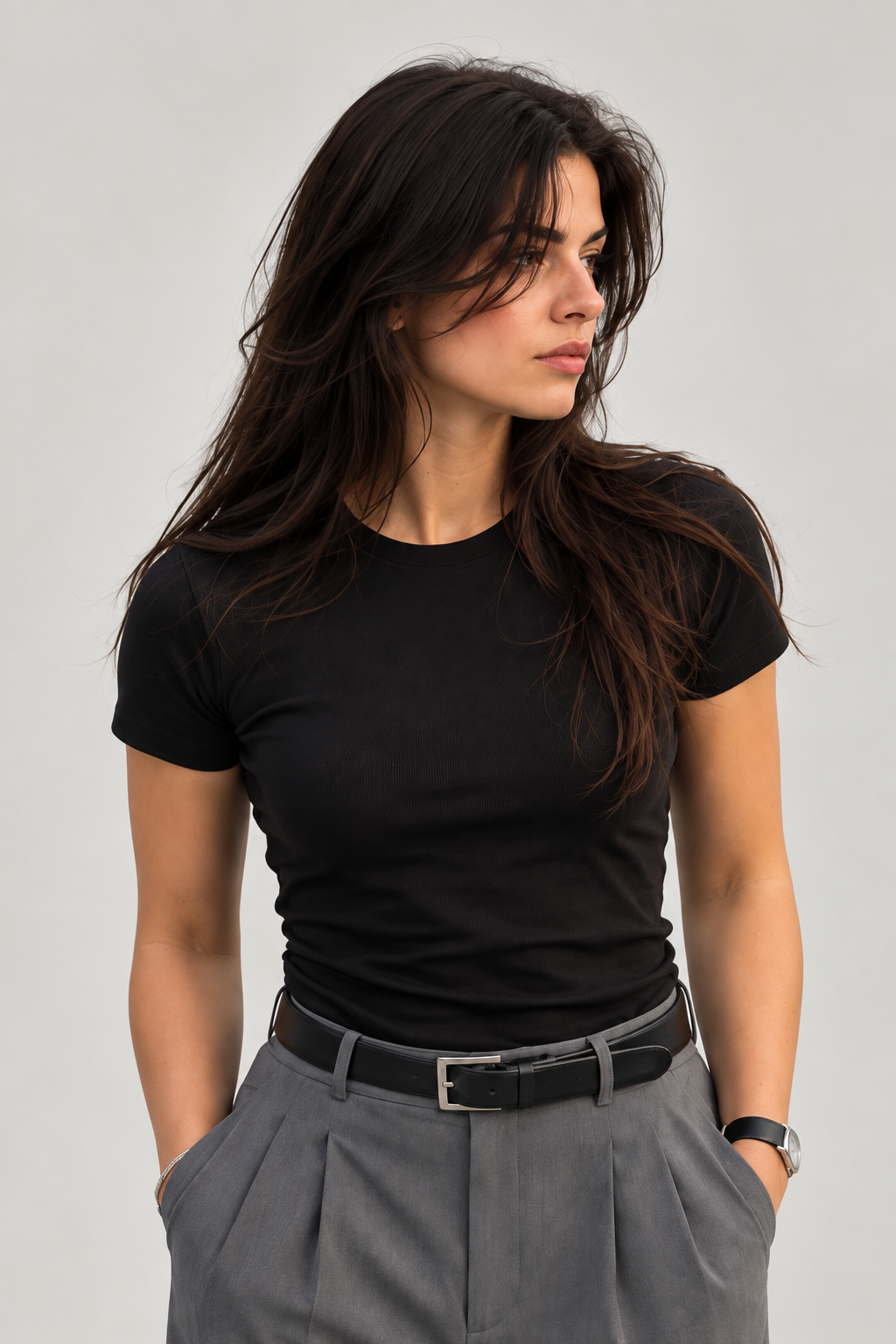 Black basic top