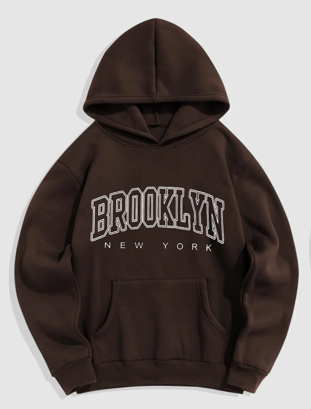 Brown printed oversized hoodie