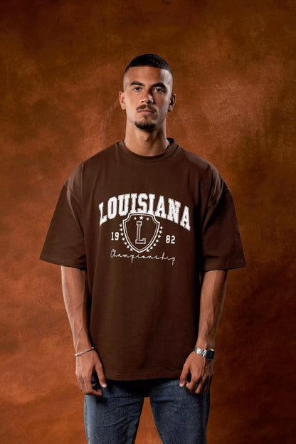 Printed Brown oversized T-shirt