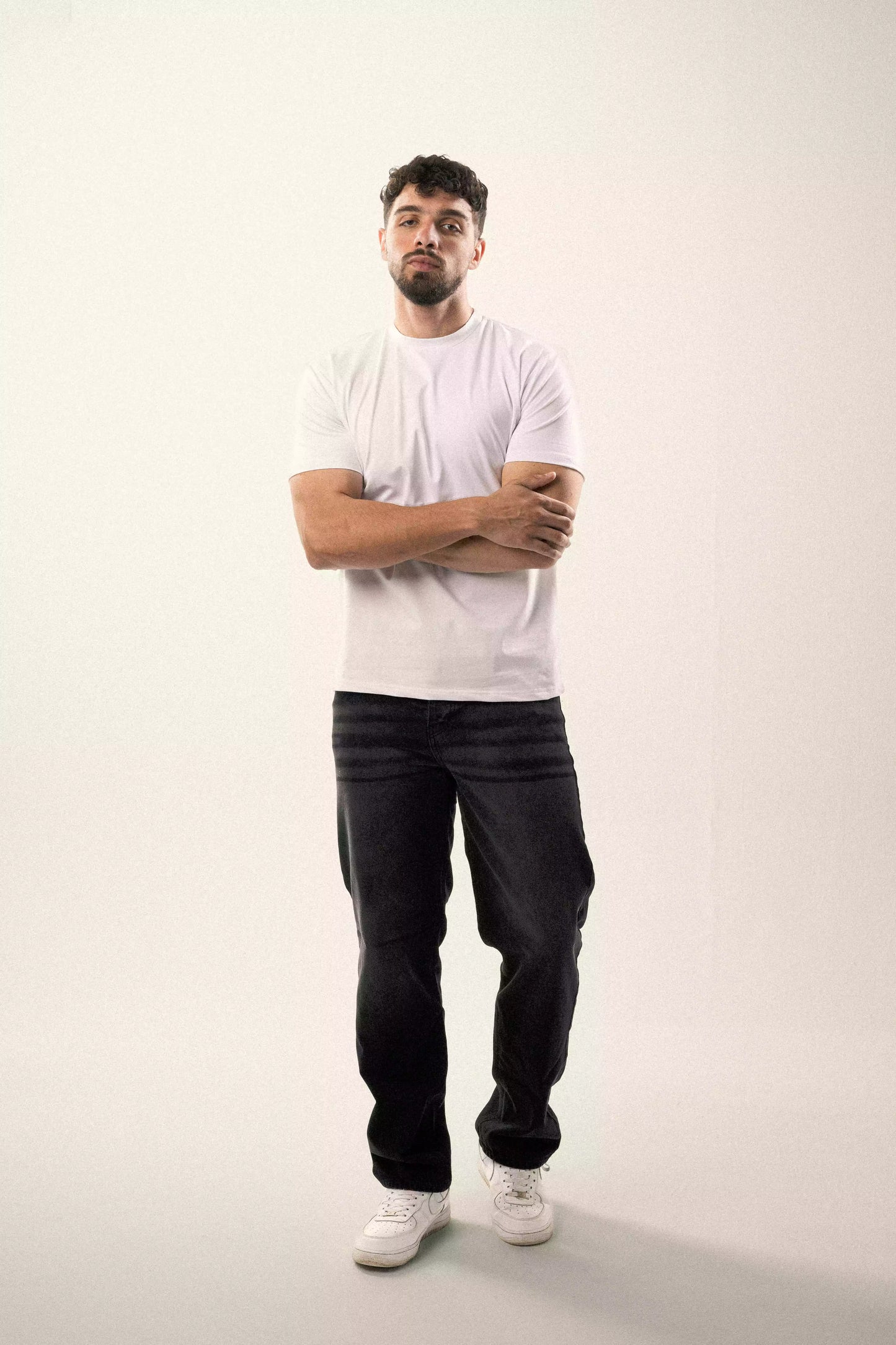 White regular cotton T-shirt