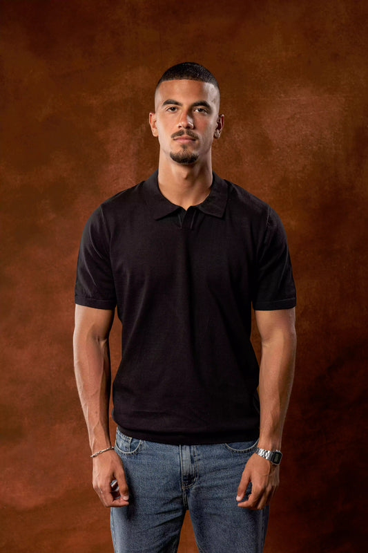 Black knitted T-shirt