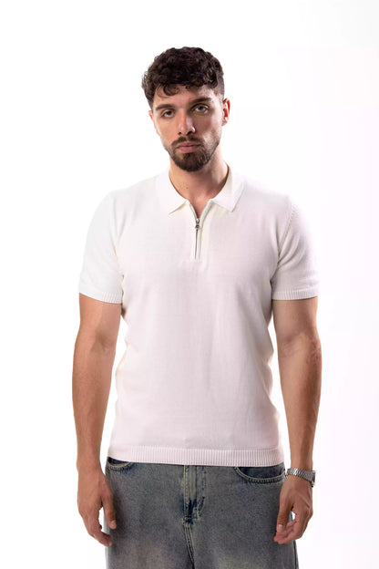 Off-white Zipped Knit Polo