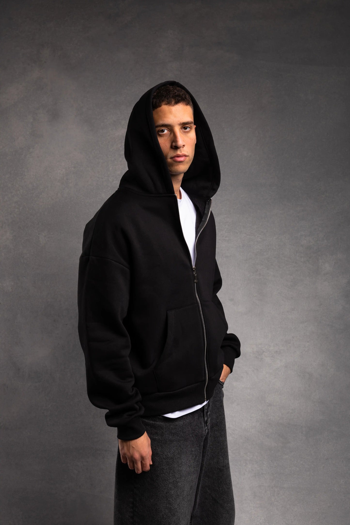 Oversized zip up hoodie