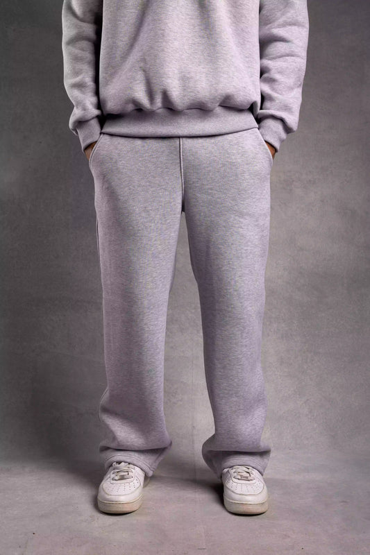 Gray wide leg pants unisex