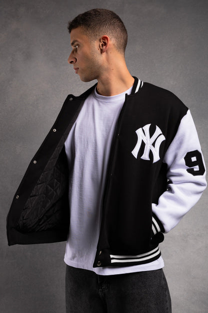 Relaxed baseball jacket