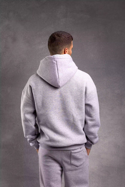 Grey Plain oversized hoodie