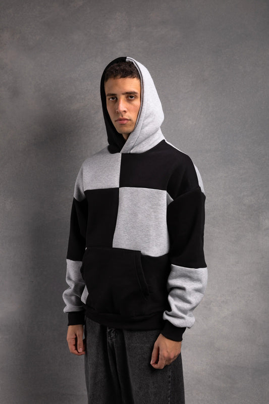 Oversized plain square hoodie