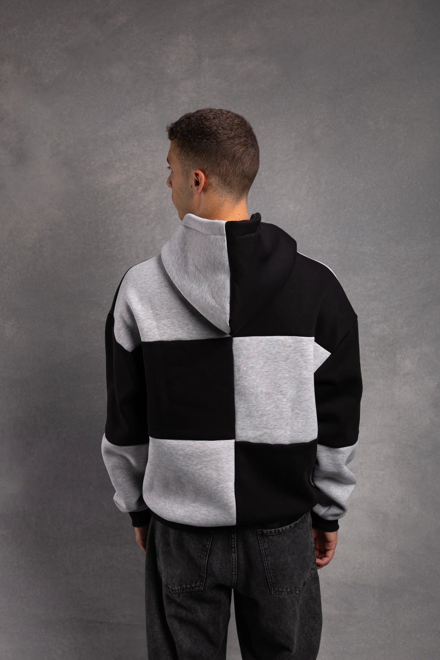 Oversized plain square hoodie