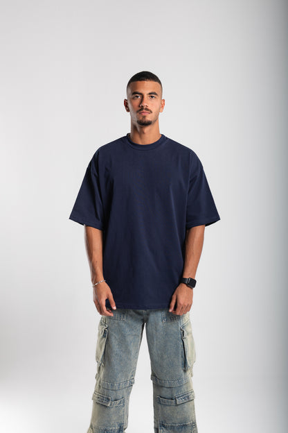 Plain Summer milton dark blue oversized T-shirt