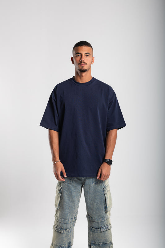 Plain Summer milton dark blue oversized T-shirt