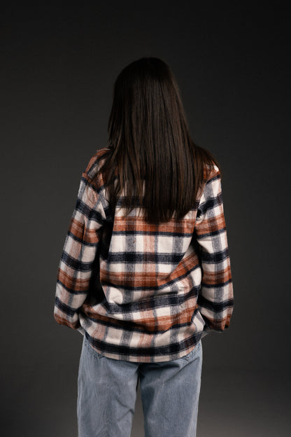 Orange Relaxed Fit Flannel shirt