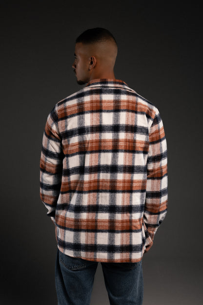 Orange Relaxed Fit Flannel shirt