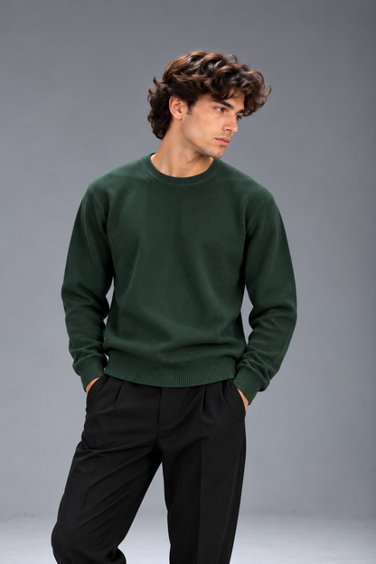 knitted Dark green sweater