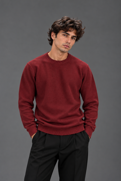 knitted Maroon sweater