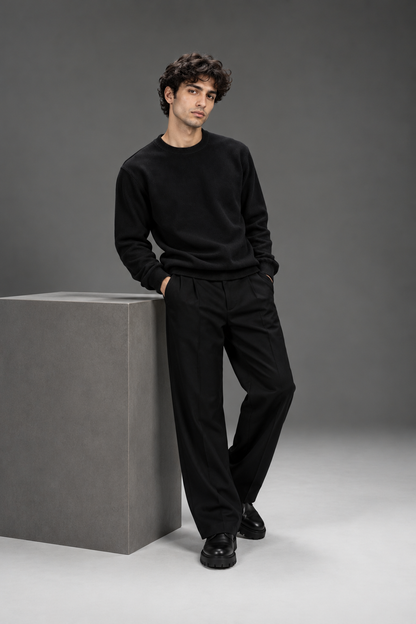 knitted Black sweater