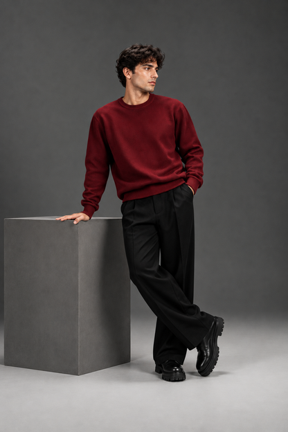 knitted Maroon sweater