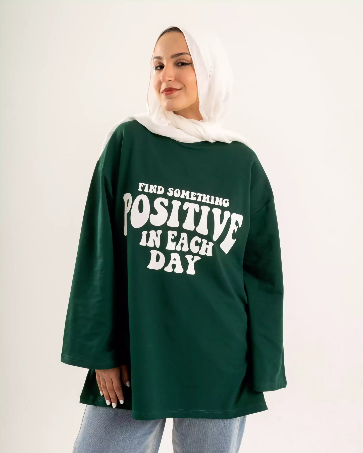 Dark green long sleeves oversized T-shirt Summer milton