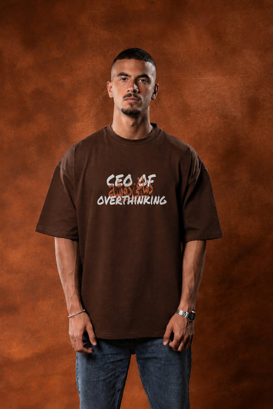 Printed Brown oversized T-shirt