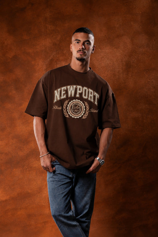 Printed Brown oversized T-shirt